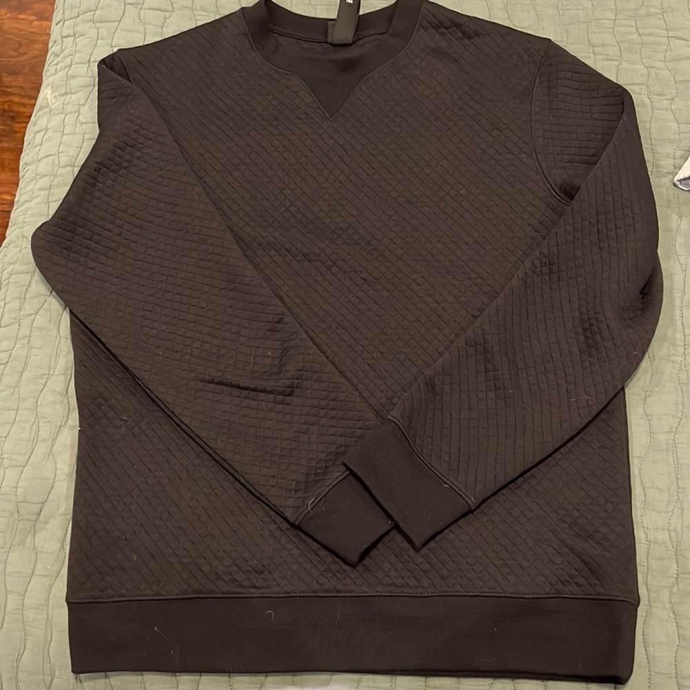 H&M black textured crew neck sweatshirt